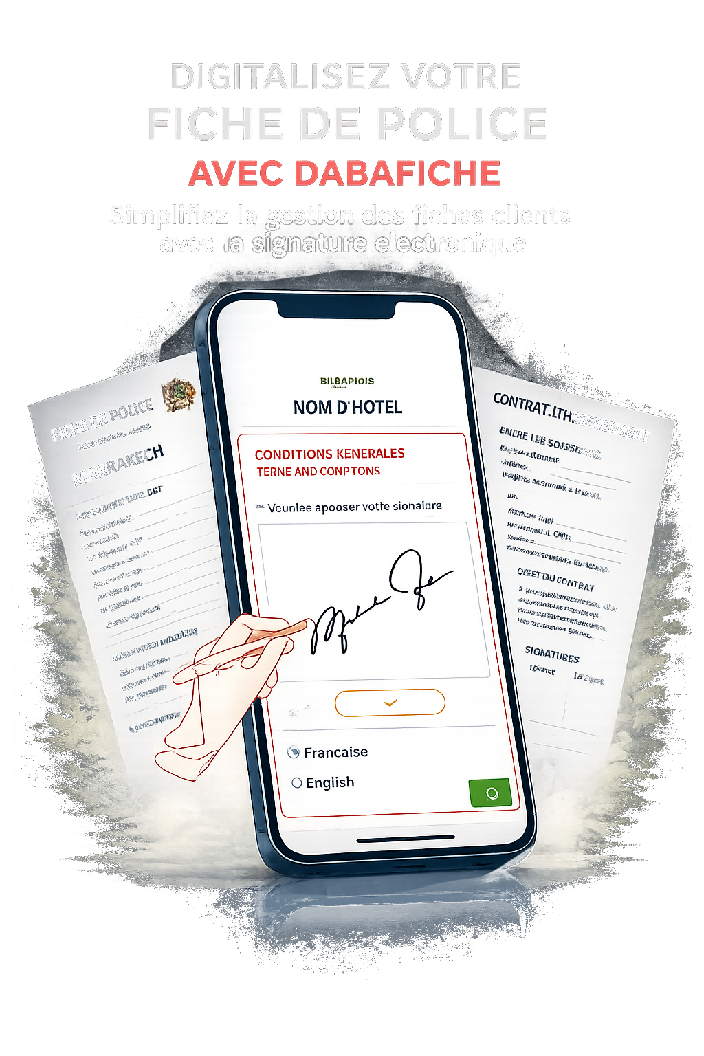Application DABAFICHE - fiche de police Maroc en ligne sur mobile
